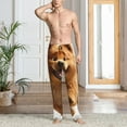 thumbnail image 6 of Fotbe Happy Fluffy Running Dog Men's Pajama Pants,Sleepwear Pants,Pj Bottoms Drawstring And Pockets-XX-Large, 6 of 7