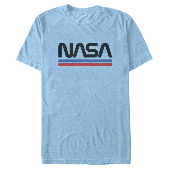 Men's NASA Stripe Minimal Logo Vintage  Graphic T-Shirt