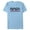 Light Blue Heather, variant on Men's NASA Stripe Minimal Logo Vintage Graphic T-Shirt