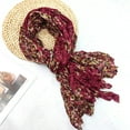thumbnail image 2 of Betivan Women's Floral Silk Scarf Shawl Versatile Wrinkle-Resistant Scarves, Silk Scarves, Scarves for Women, for Fashion Match, 2 of 3