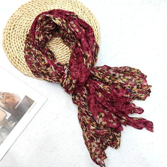 Stylish Floral Ruffle Scarf for Women: Chic, Versatile Must-Have Shawl Wrap