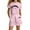 Pink, variant on Girls California Los Angeles Letter Print 2 Piece Outfit, Casual Loose Short Sleeve T-Shirt & Drawstring Shorts Summer Tracksuit,3-4 Years