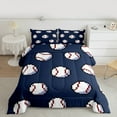 thumbnail image 2 of Manfei Cartoon Baseball Bedding Comforter Set for Teens, Sports Lover Twin Comforter Sets, Modern Ball Game Reversible Bedding Set, Super Cozy Room Decor, 2-Piece, 2 of 8