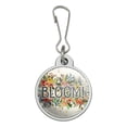 thumbnail image 1 of Bloom Pretty Flowers Spring Jacket Handbag Purse Luggage Backpack Zipper Pull Charm, 1 of 5