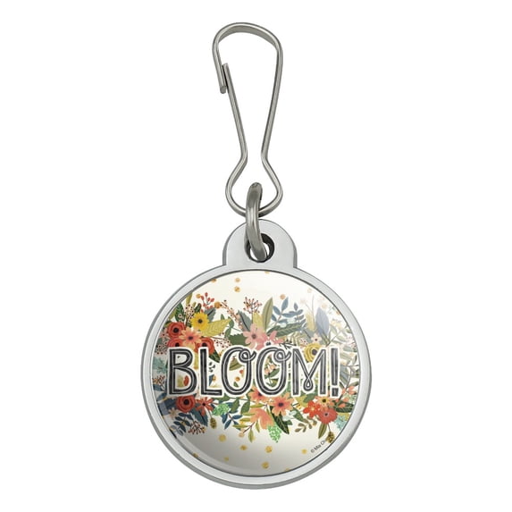 Bloom Pretty Flowers Spring Jacket Handbag Purse Luggage Backpack Zipper Pull Charm