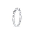thumbnail image 3 of 10kt White Gold Womens Round Diamond Woven Twist Stackable Band Ring 1/4 Cttw, 3 of 4