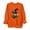 6-Orange, variant on Fall Sweatshirts for Women Halloween Sweatshirts Printed Round Neck Long Sleeved Sweatshirts Black XS