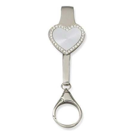 Key Fob Money Clip Clear Crystal Key Necklace Chain Finder Size Ring Money Clip Wallet Gift For Dad Mens For Him ()