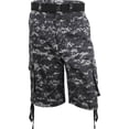 thumbnail image 2 of Hat and Beyond Men's Loose Fit Twill Multi Pocket Cargo Shorts with Belt, 2 of 4