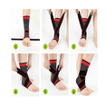 thumbnail image 4 of Tobillera Bloosom  Deportiva Compresión, Doble Soporte Rojo L, 4 of 4