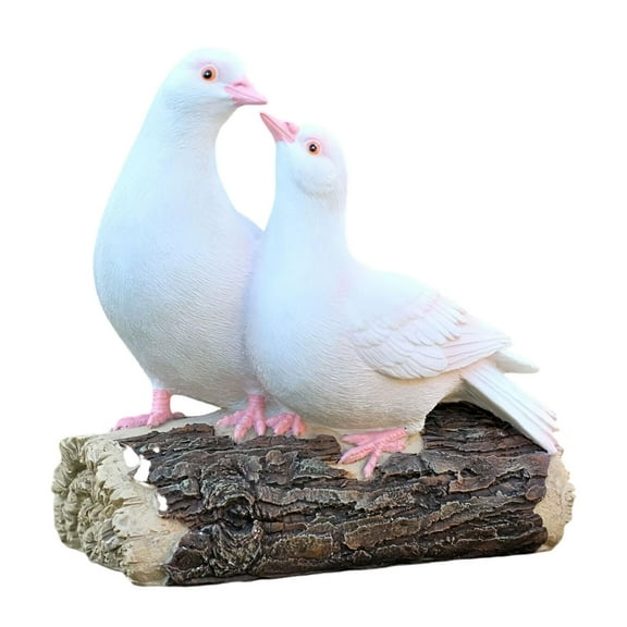 CarpNettore Pigeon Couple Statue Dove Lover Figurine Art Table Outdoor Garden Bird Ornaments