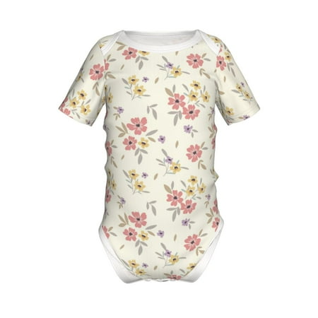 

Yiaed Floral Print Infant Climbing Short Sleeve Onesie One-Piece Baby Bodysuit Clothes 0-12 Months -12 Months