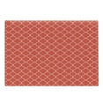 thumbnail image 1 of Quatrefoil Cutting Board, Style Motifs Oriental Royal Floral Petal Pattern Moroccan Print, Decorative Tempered Glass Cutting and Serving Board, Large Size, Vermilion White, by Ambesonne, 1 of 1