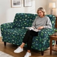 thumbnail image 4 of SCRAWLGOD St Patrick's Leaf Heart Print Stretch Recliner Slipcover for Living Room Anti Scratch Recliner Cover Anti Slip 2 Seater Reclining Cover with Pocket, 4 of 8