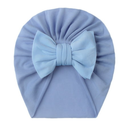 

TOWED22 Kids Hats Girls Turban Hat Turban Baby Bun Cap Bowknot Elastics Boys Baby Care A