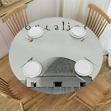

Sheronv Simplicity Round Table Cover Stain Resistant Washable Indoor Outdoor Tablecloth Kitchen Dining Wedding Parties Waterproof Fabric 100% Polyester 54-58