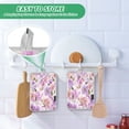 thumbnail image 6 of 2 Pack Pot Holders for Kitchen Heat Resistant Hot Pads Sets for Cooking Baking Lavender and Pink Flowers, 6 of 7