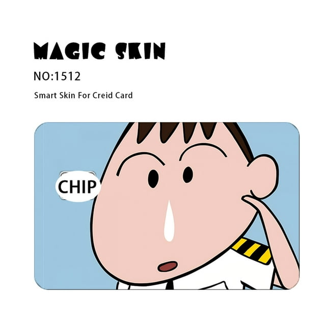 Anime Crayon Shin-Chan Waterproof Poker Sticker Film Tape Skin For Credit/Debit Card With Small Chip