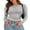 Gray, variant on Rdhnmea Women Solid Color Ribbed T-Shirts Long Sleeves Slim Fit Casual Tops