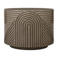 thumbnail image 3 of Seasonal Living Provenance Signature FRP Wood Round Drum Table in Energy Brown, 3 of 8