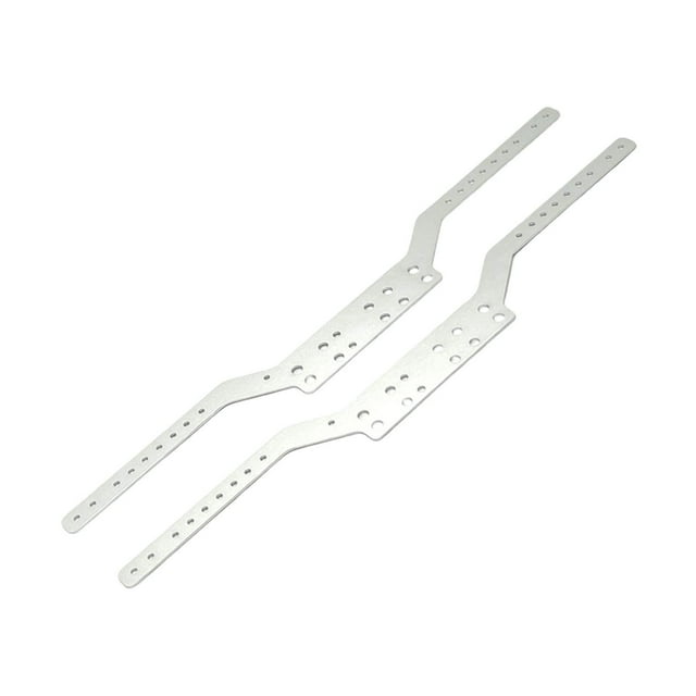 Tachiuwa 2 Pieces Aluminium Chassis Frame Rails for MN168 MN78 1:12 Scale RC Car Part Argent