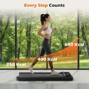 Nextay Treadmill , Under Desk Walking Pad for Home Office, Quiet Portable Treadmill for Small Spaces, Apartments with Remote Control & LED Display, Black