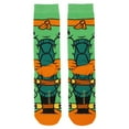 thumbnail image 3 of Teenage Mutant Ninja Turtles Michelangelo Animigos Men's Crew Socks, 3 of 5