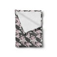thumbnail image 2 of Japanese Soft Flannel Fleece Blanket, Branches of Sakura with an Abstract Greyscale Background Foliage Items, Cozy Plush for Indoor and Outdoor Use, 50" x 70", Magenta Grey and White, by Ambesonne, 2 of 5