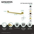 thumbnail image 2 of Kingston Brass DR414242 Manhattan 24-Inch x 1-1/4-Inch Wall Mount Decorative Grab Bar, Polished Brass, 2 of 4