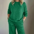 thumbnail image 6 of Women's Solid Color Sequin Set, 2 Piece Sparkly Sweatshirt and Pants Outfit, Lounge Wear Coordinated Set, Shiny Jogger Set, Casual Matching Set, Comfortable Two-Piece Ensemble Green, 6 of 9