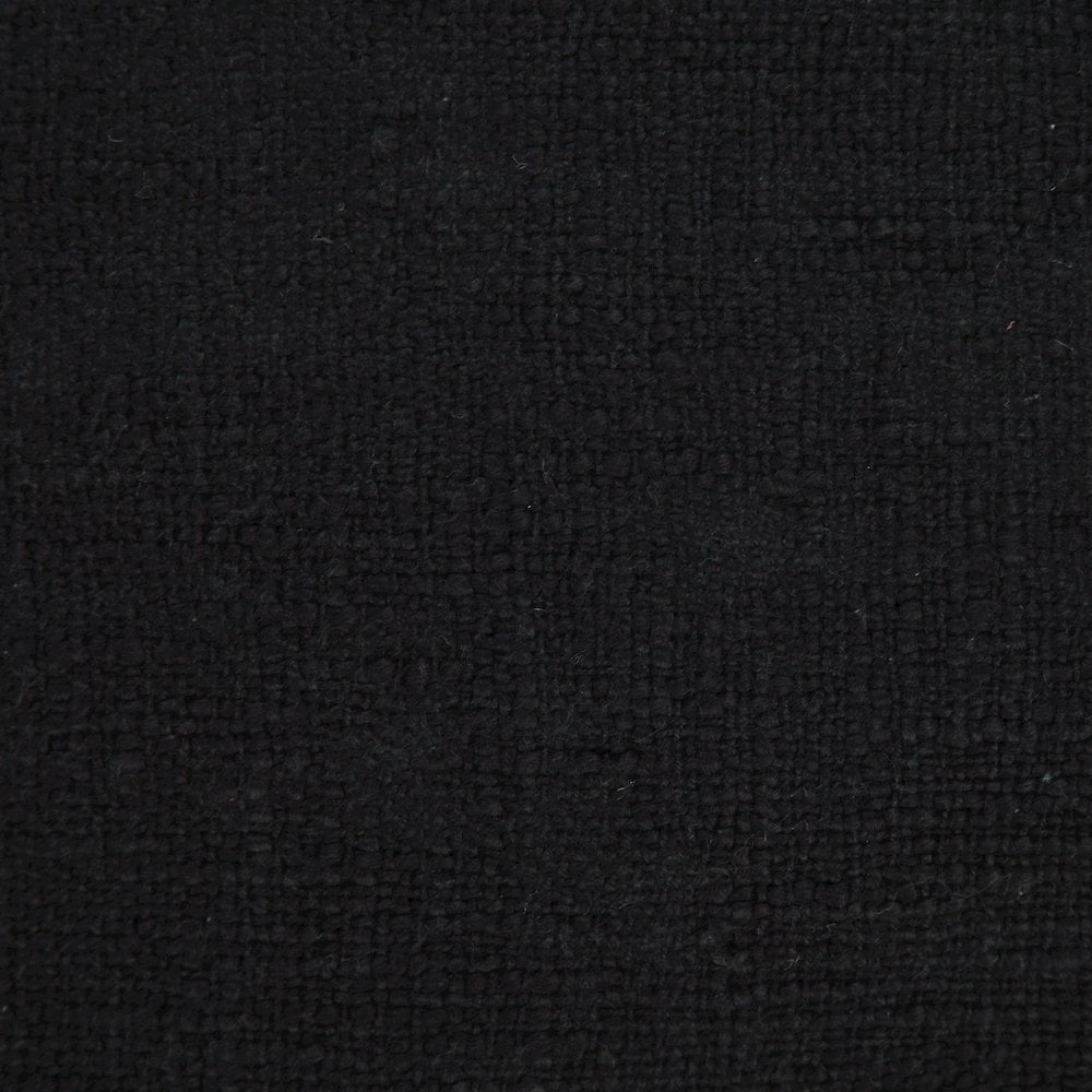 LR Home Ox Bay Hand-Woven Black Solid All-Natural Cotton Pillow Cover