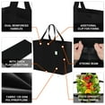 thumbnail image 6 of Strongus Reusable Eco Bags, Heavy Duty, Polypropylene, Black, 3-Piece, 6 of 9