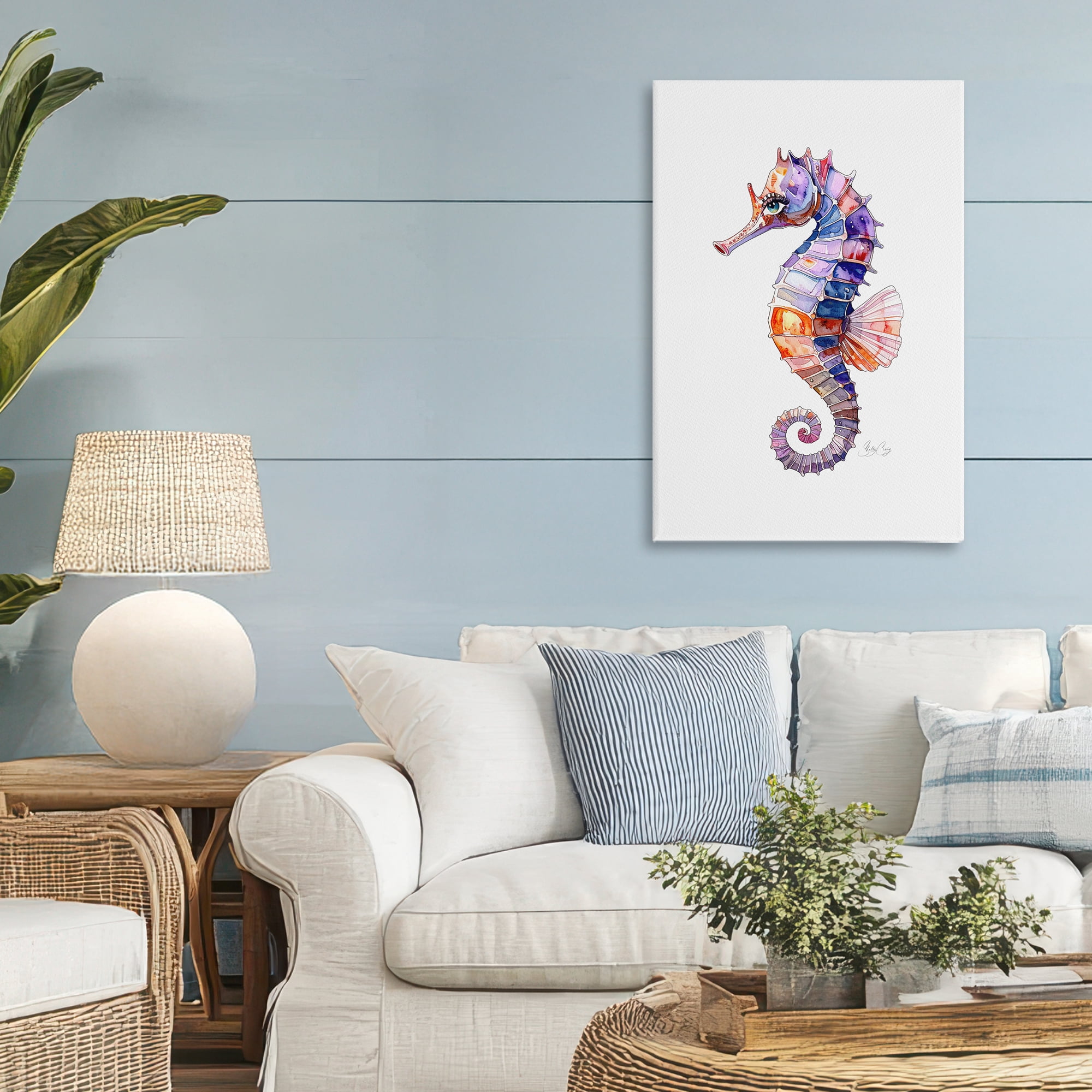Stupell Industries Sea Whisper Seahorse Canvas Wall Art, design by Shelly Craig
