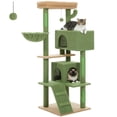 thumbnail image 1 of PAWZ Road Arbre à Chat Multi-Niveaux 56 Pouces avec 2 Condos et Hamac pour Grand Chat Intérieur Cactus Vert, 1 of 7