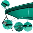 thumbnail image 3 of SavvyCraft™ 4 Bow Bimini Top Replacement Canvas Cover, 96" L 79"-84" W Teal Color with Zippered Pockets, 3 of 6