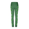 thumbnail image 6 of American Flag Clover Print High Rise Leggings for Women Stretchy Trousers Athletic Slim Fit Bottoms Festive Performance Sportswear, 6 of 6