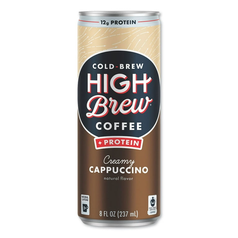Cold Brew Coffee + Protein, Creamy Cappuccino, 8 oz Can, 12/Pack Cold Brew Coffee + Protein, Creamy Cappuccino, 8 oz Can, 12/Pack