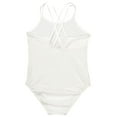 thumbnail image 5 of iEFiEL Kids Girls Spaghetti Strap Ballet Dance Leotard,Sizes 3-14 White 5-6, 5 of 7