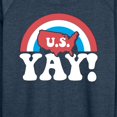 thumbnail image 3 of Instant Message - USA Yay - Women's Lightweight French Terry Long Sleeve Shirt, 3 of 6