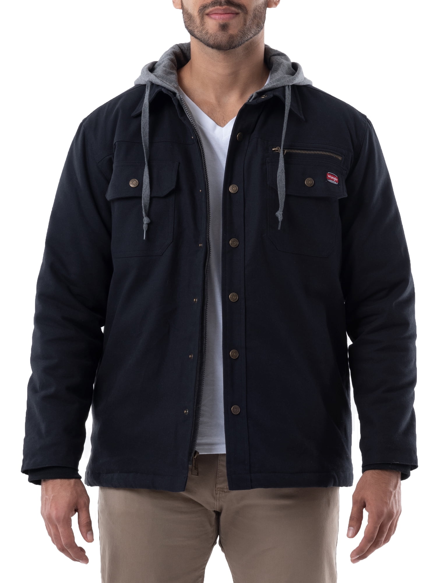 Wrangler Workwear Men's & Big Men's Quilted Lined Shirt Jacket, Sizes S-5XL Wrangler Workwear Men's & Big Men's Quilted Lined Shirt Jacket, Sizes S-5XL