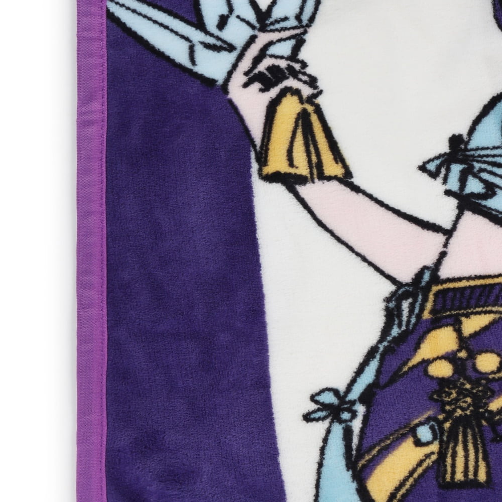 KPOP Demon Hunters Kids Throw Blanket Featuring Zoey, Rumi, & Mira, 46" x 60", Purple & Pink