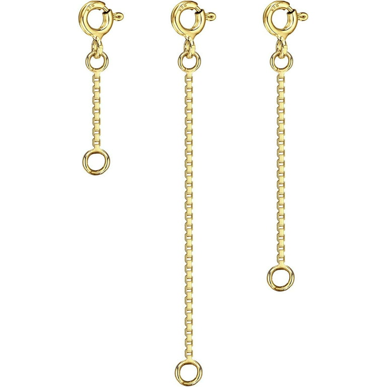  Necklace Extender,18k Gold Plated Chain Extenders with
