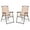 Beige, variant on Spaco Set of 2 Patio Folding Sling Back Camping Deck Chairs-Beige, Outdoor Stackable Dining Chairs for All Weather, Breathable Garden Outdoor Furniture for Backyard Deck