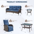 thumbnail image 2 of Gymojoy 5-Piece Patio Furniture Set with Swivel Recliner Chairs, Sofa and Coffee Table, Outdoor Wicker Patio Conversation Set with Adjustable Backrest & Footrest, 2 of 14