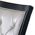 thumbnail image 2 of Wooden Side Chair with Leatherette Seating, Set of 2, Silver and Black, 2 of 2