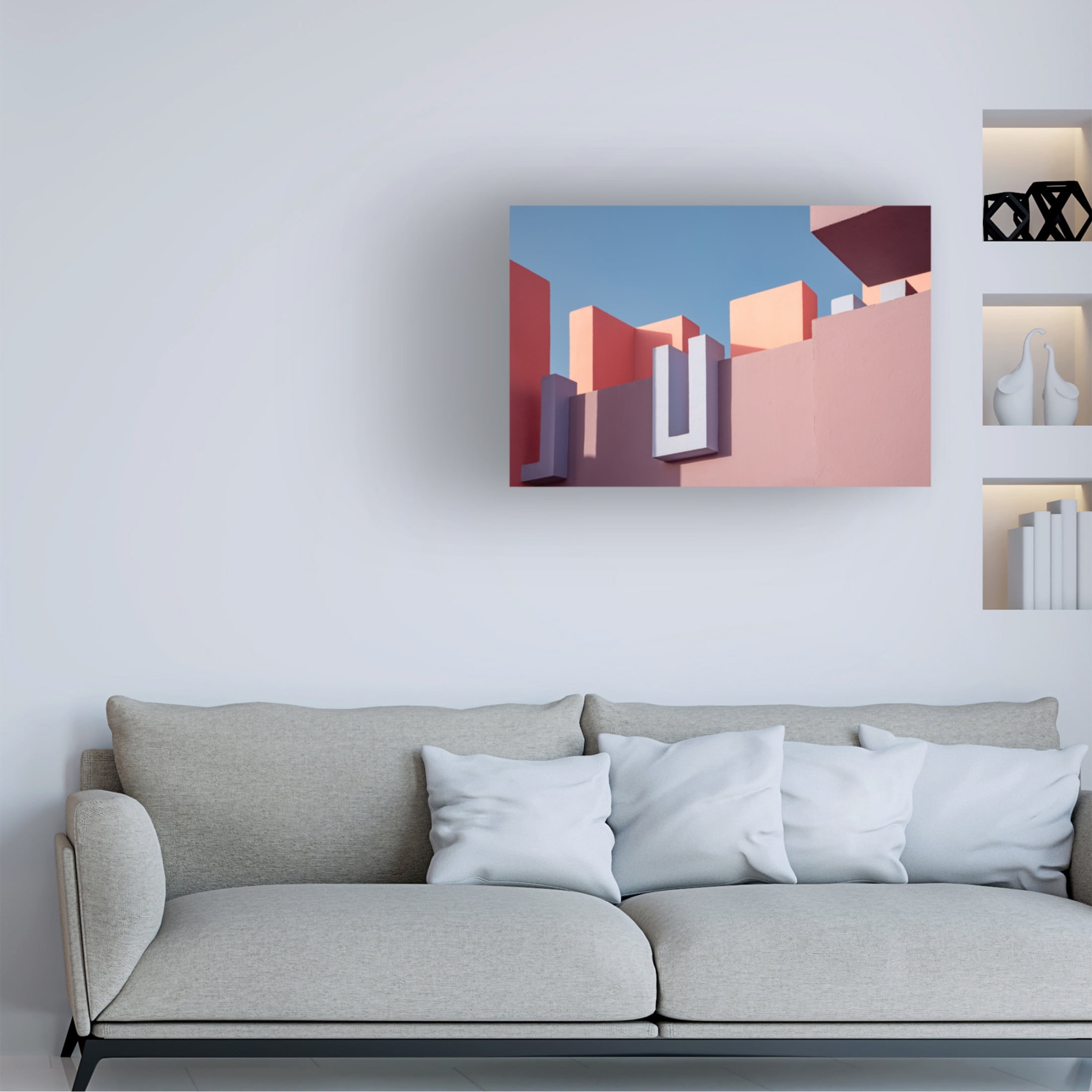 Trademark Fine Art Linda Wride  Muralla Roja 50 Canvas Wall Art