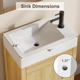 thumbnail image 4 of EDTara Small-Space 16 Inch Bathroom Vanity, Single Storage Cabinet With Integral Basin and Soft-Close Door, 4 of 7