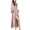 Pink, variant on Odeerbi Satin Kimono Robes for Women Lightweight Long Bathrobe Casual Soft Loungewear Home Wear Long Sleeve Long Gown Pajamas Gray