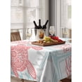 thumbnail image 6 of Red Aqua Coastal Table Cloth, Sea Turtle Nautical Coral Summer Beach Waterproof Tablecloth for Rectangle Tables, Reusable Washable Fabric Table Cover for Restaurant Kitchen Dining Tables 60"x102", 6 of 6