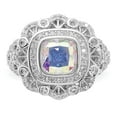 thumbnail image 4 of Auriga 925 Sterling Silver Rhodium-plated Clear and Iridescent CZ Ring for Women Size- 7, 4 of 6